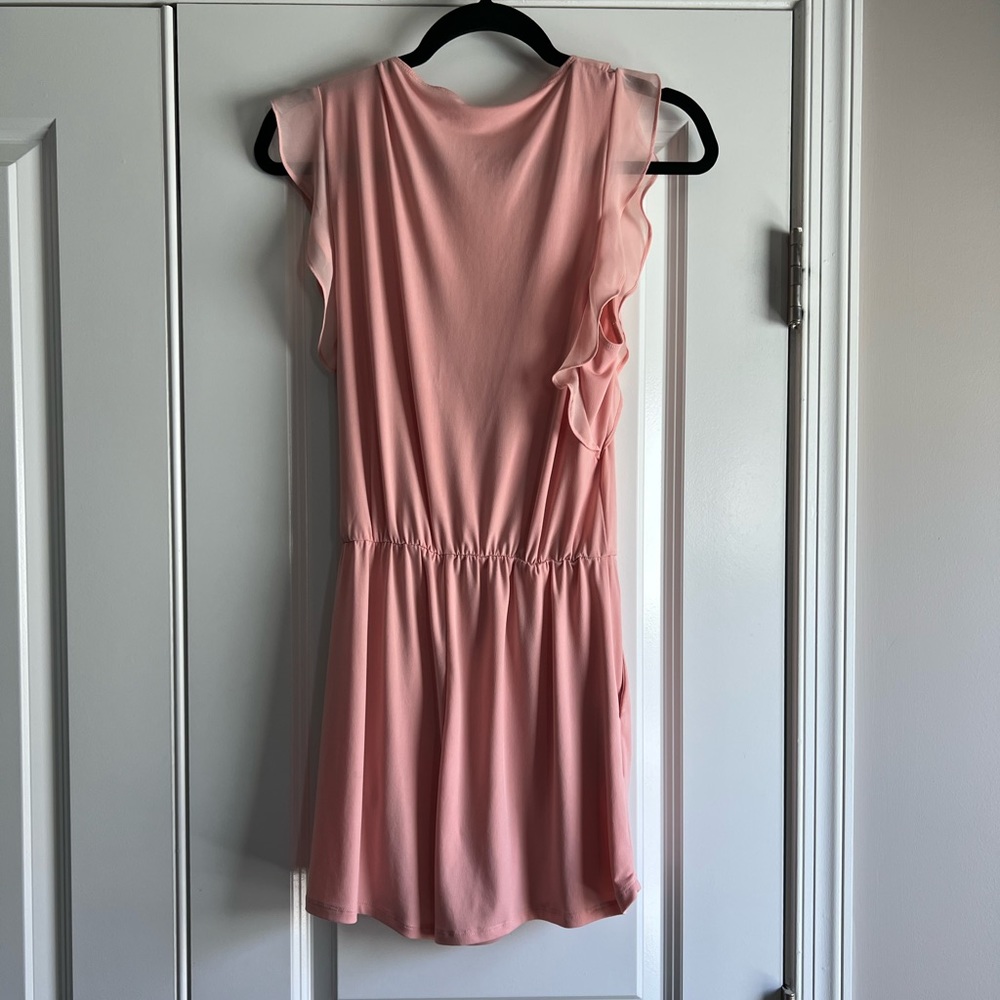 BCBGeneration Peach Ruffled Romper - Picture 2 of 4